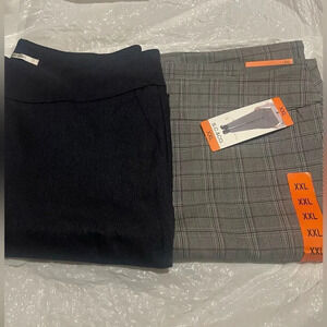 S.C & CO ladies tummy control pull-on pants 1 Blue 1 Black & White XXL